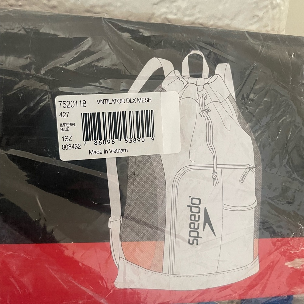 Blue Speedo Mesh Bag